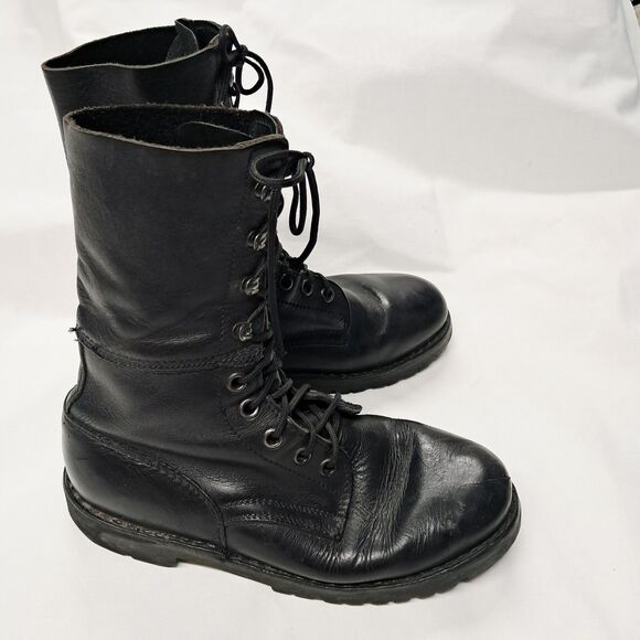 Heereseigentum Holzer Vintage Alpschuh Black Leather Military Boots 42/8  Y2k - Picture 3 of 14